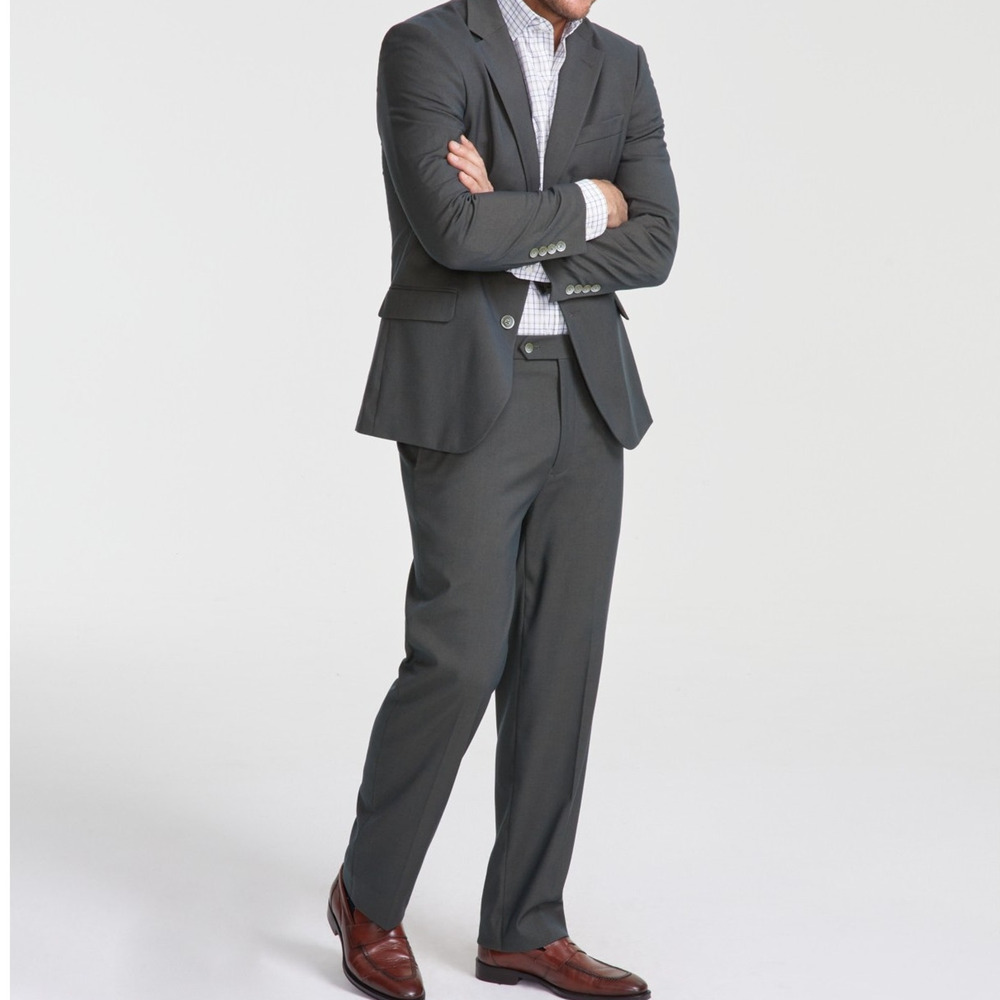 Nautica Men's Modern-Fit Stretch Fall Suit Olive Green  38R 32W $395 - Picture 2 of 16